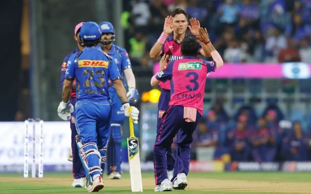 राजस्थान ने लगाई जीत की हैट्रिक, मुंबई को फिर मिली हार; पराग, बोल्ट और चहल चमके
